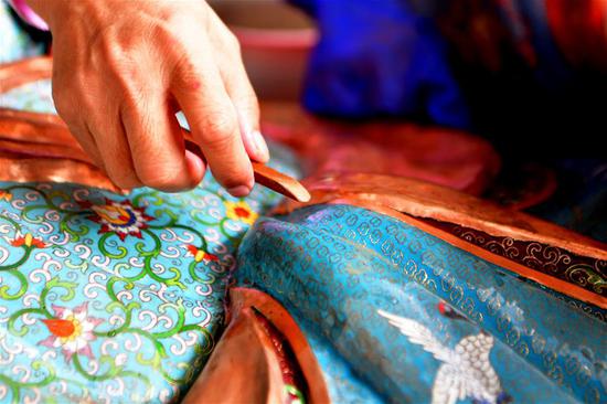Intangible cultural heritage inheritor of Lin's cloisonne