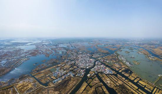 An aerial view of the Xiongan New Area. (Photo/Xinhua)