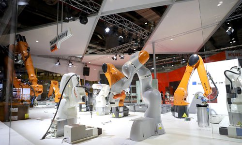 A Kuka exhibit booth at the CIIE (Photo: Yang Hui/GT)