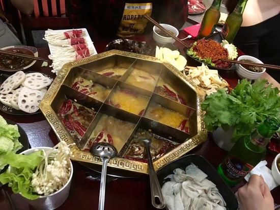 Hero Hot-Pot, most popular and authentic Chinese Chongqing hot-pot in Madrid.  (CGTN Photo)