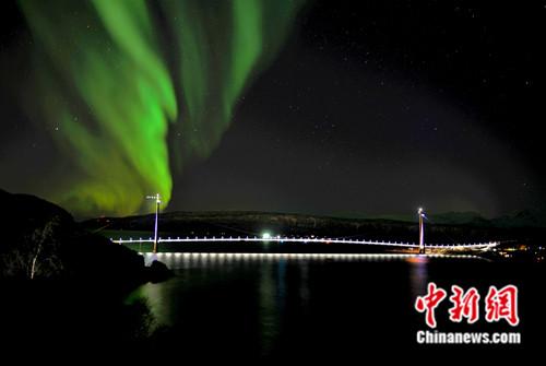 Halogaland Bridge in northern Norway opens to traffic on Dec. 9, 2018. (Photo/China News Service)