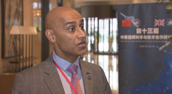UK professor Anu Ojha said the agri-tech program has been a great example of China-UK space cooperation. (Photo/CGTN)