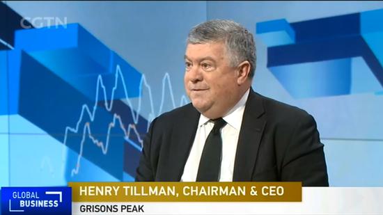 Henry Tillman, chairman and CEO of Grisons Peak. / CGTN Screenshot