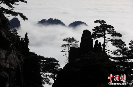 Mount Huangshan in sea of clouds