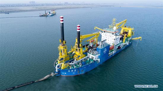 Asia's largest dredging vessel returns after completing sea trial
