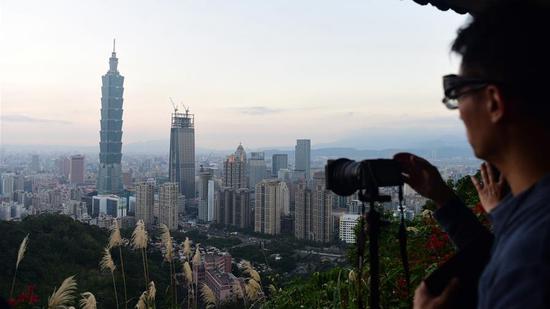 Taiwan's landmark Taipei 101 skyscraper. /Xinhua Photo)