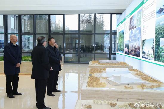 President Xi Jinping inspects Beijing sub-center in Tongzhou district in Beijing, Jan 18, 2019. [Photo/Xinhua]