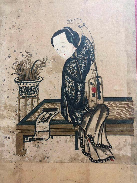 The Taohuawu woodcut picture from the reign of Qing Dynasty (1644-1911) Emperor Qianlong, a booming time of the elegant folk art genre in Suzhou, Jiangsu province. It is the collection of the Taohuawu Woodcut New Year Pictures Society. (Photo provided to China Daily)