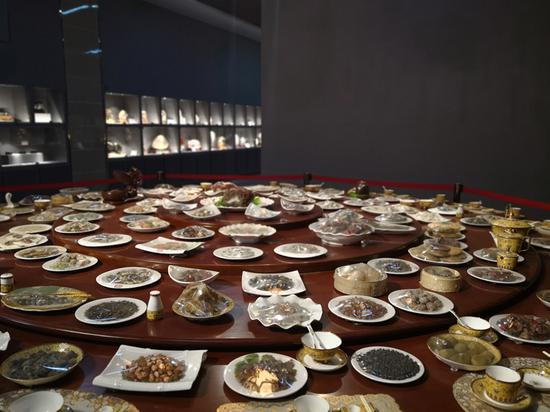 A feast for the eyes: stone-made banquet on display in Gansu
