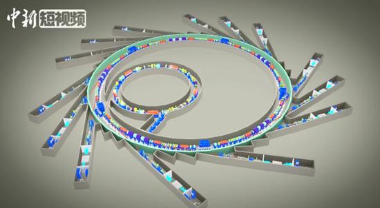 A video demonstration shows how the world's brightest synchrotron radiation light takes place. (Photo/Screenshot of CNS Video)