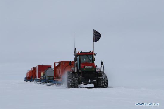 Kunlun team of China's 35th Antarctic expedition arrives at Taishan station