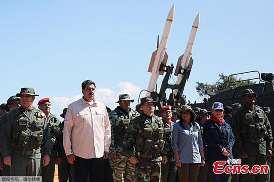 Venezuela's Maduro leads military exercises