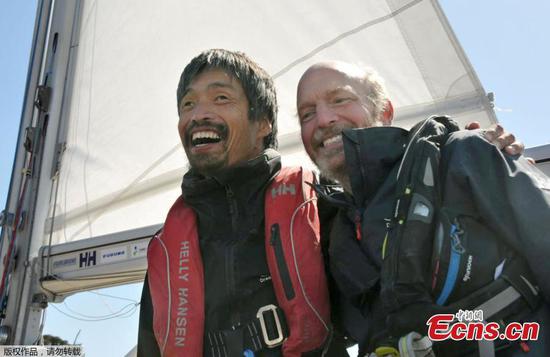 Blind Japanese sailor completes non-stop Pacific voyage
