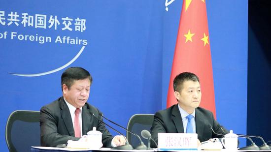 China's Vice Foreign Minister Zhang Hanhui briefs media on President Xi Jinping's upcoming visit to Russia in Beijing, May 30, 2019. /Photo via people.com.cn