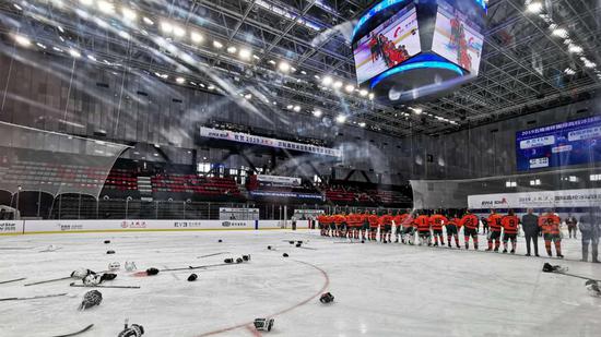 The ice hockey venue inside Shougang Park. (CGTN Photo)