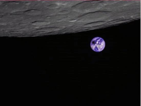 Image of Earth captured by lunar orbiter 
