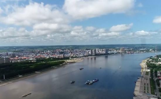 A cross-border cableway spanning the Heilongjiang River will link China and Russia. (Photo/Video screenshot from CNSTV)
