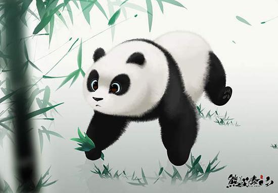 The new panda-themed film combines computer animation and Chinese wash painting technique. (Photo/China Daily Photo)