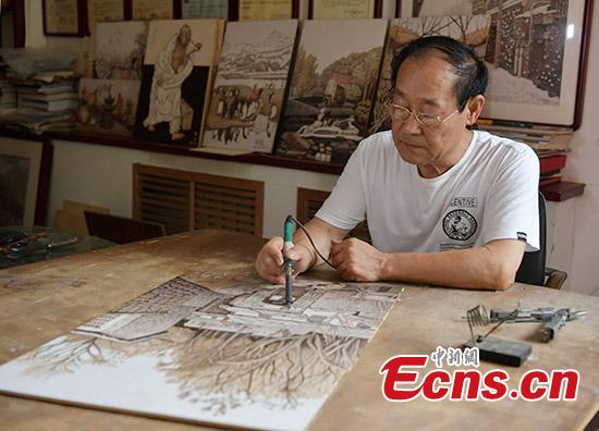 Man creates nearly 1,000 pyrography works in 20 years 