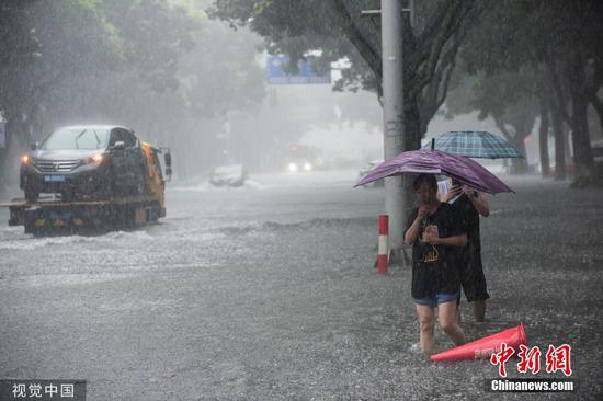 Super typhoon Lekima causes storm in Zhejiang Province, Aug. 10, 2019. (Photo/VCG)