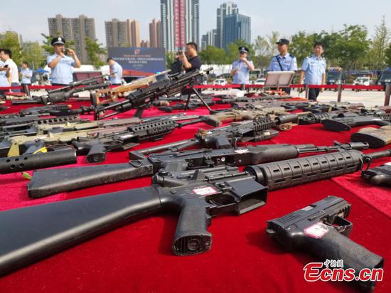 Chinese police destroy 107,000 firearms