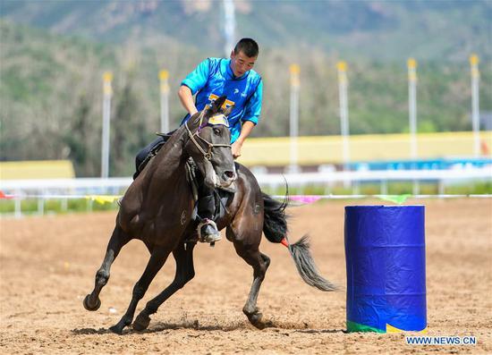 Equestrian performance held in Hohhot, N China's Inner Mongolia
