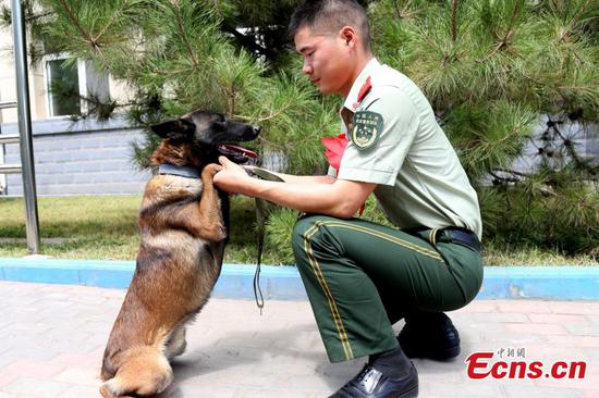 Emotional armed police retirement ceremony in Ningxia 