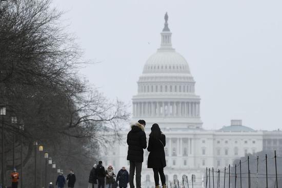 Photo taken on Jan. 12, 2019 shows the Capitol Hill in Washington D.C., the United States. (Xinhua/Liu Jie)