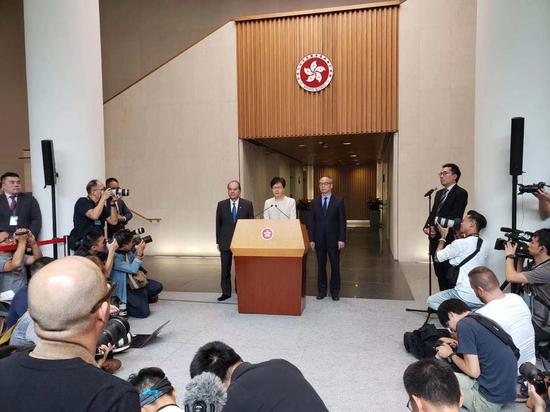 Carrie Lam speaks during a press conference in China's Hong Kong Special Administrative Region, September 5, 2019. /CGTN Photo