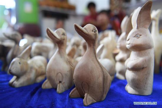 Handicrafts exhibited during 16th China-ASEAN Expo in China's Nanning 