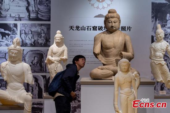 Taiyuan exhibition shows digital restoration of statues 