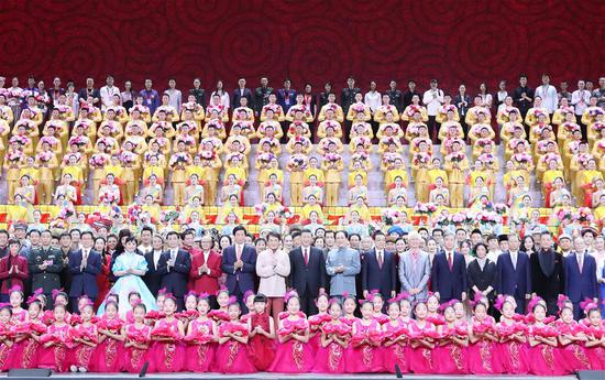 China holds art performance to celebrate 70th founding anniversary of PRC