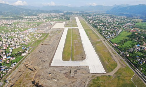 A view of the construction at the Pokhara airport (Photo/Courtesy of China CAMC Engineering Co)