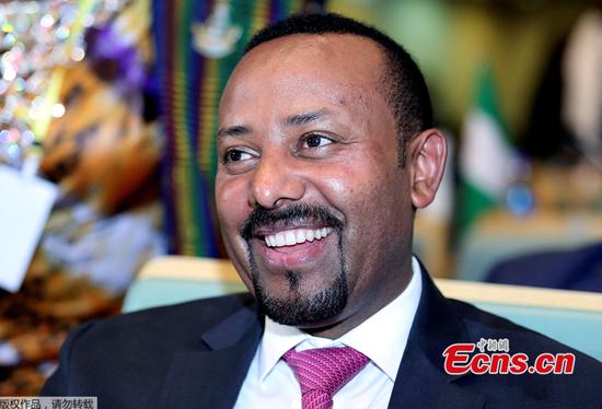 Ethiopian Prime Minister Abiy Ahmed attends the High Level Consultation Meetings of Heads of State and Government on the situation in the Democratic Republic of Congo at the African Union Headquarters in Addis Ababa. (File photo/Agencies)