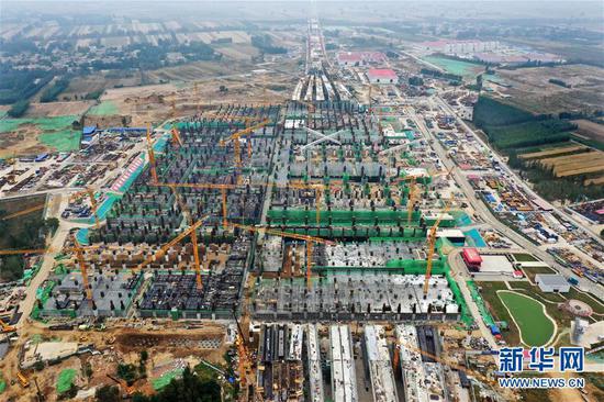 Xiongan Station's underground major structure to be completed