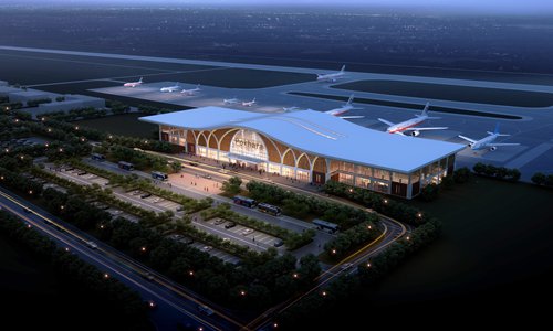 A digital rendering of the Pokhara airport (Photo/Courtesy of China CAMC Engineering Co)