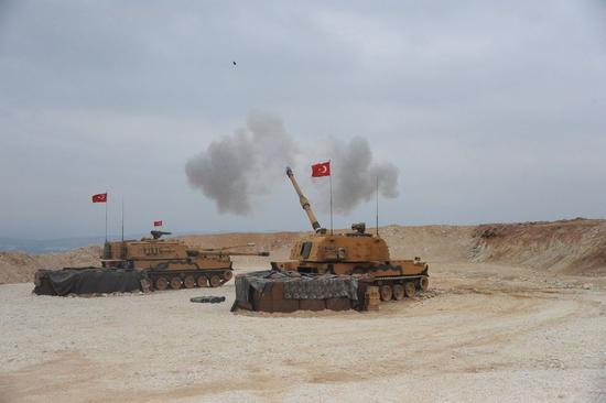 Photo released by Turkish Defense Ministry shows Turkish army launches a military operation into northern Syria on the Turkey-Syria border, on Oct. 9, 2019. (Xinhua)