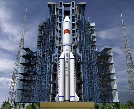 China’s heavy-lift Long March 5B rocket. (Photo/Courtesy of China Manned Space Engineering Office)