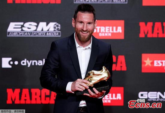 Messi wins record sixth European Golden Shoe