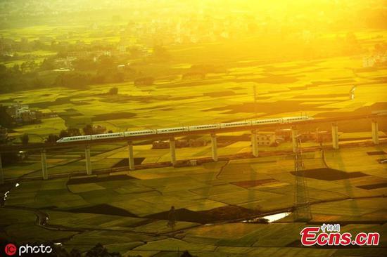 Scenery of high-speed rail networks in south China's Guangxi
