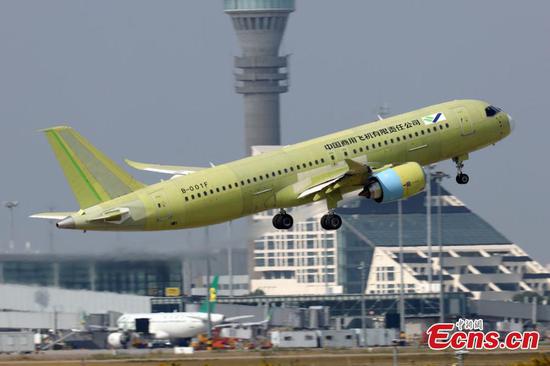 Fifth C919 plane completes first test flight