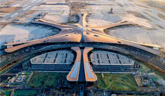 An aerial view of Beijing Daxing International Airport. (Photo/China Daily)