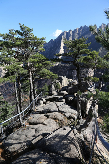 Photo taken on Nov. 9, 2018 shows the scenery of the Mount Kumgang scenic area. (Xinhua/Cheng Dayu)