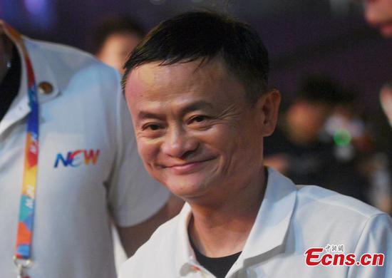 Jack Ma becomes emotional while leaving Alibaba's 20th anniversary gala in Hangzhou City, Zhejiang Province, Sept. 10, 2019.   (Photo: China News Service/Wang Gang)