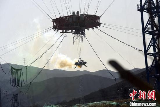 China carries out a key experiment for its coming Mars mission in Hebei province's Huailai on Nov. 14, 2019. (Photo/China News Service)