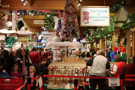 Customers shop at Bronner's Christmas Wonderland, a retail store that promotes itself as 