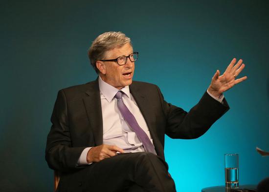 Bill Gates, co-chair of the Bill & Melinda Gates Foundation, receives an exclusive interview with Xinhua in Seattle, the United States, on Nov. 13, 2019. (Xinhua/Qin Lang)
