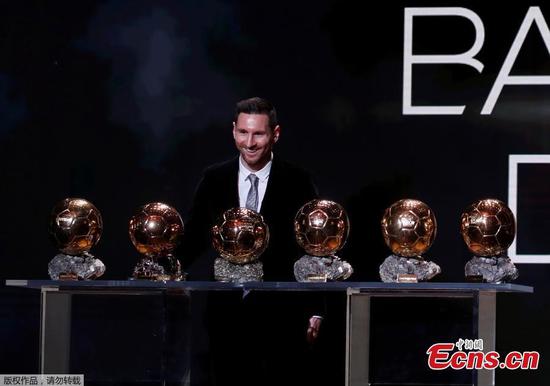 Lionel Messi wins record sixth Ballon d' Or