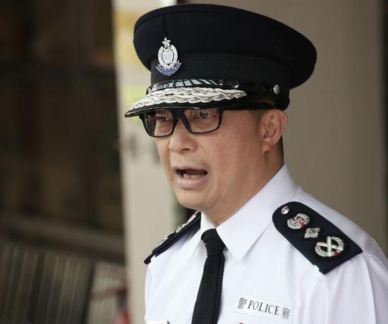 Commissioner of Police of the Hong Kong Special Administrative Region Tang Ping-keung speaks at a media briefing on Nov. 22, 2019 in south China's Hong Kong. (Xinhua)