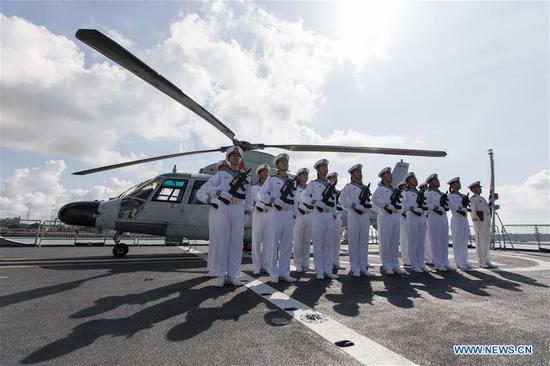 Chinese navy ship Weifang docked in Kenya